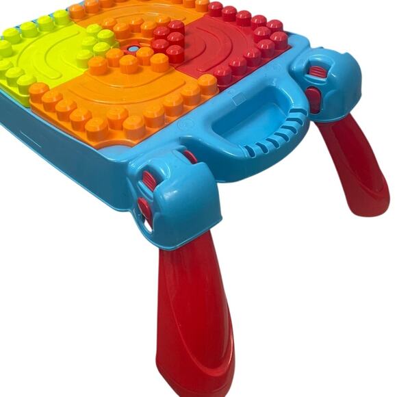MegaBlocks Platform Building Table w Collapsible Legs Storage Compartment - Picture 3 of 4